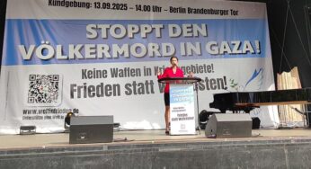 Wagenknecht wirft Israel bei Gaza-Demo “Vernichtungskrieg” vor