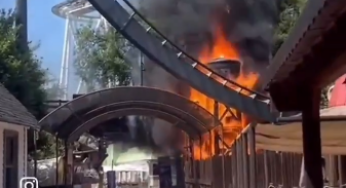 Mitten in der Hochsaison: Feuer auf der Achterbahn
